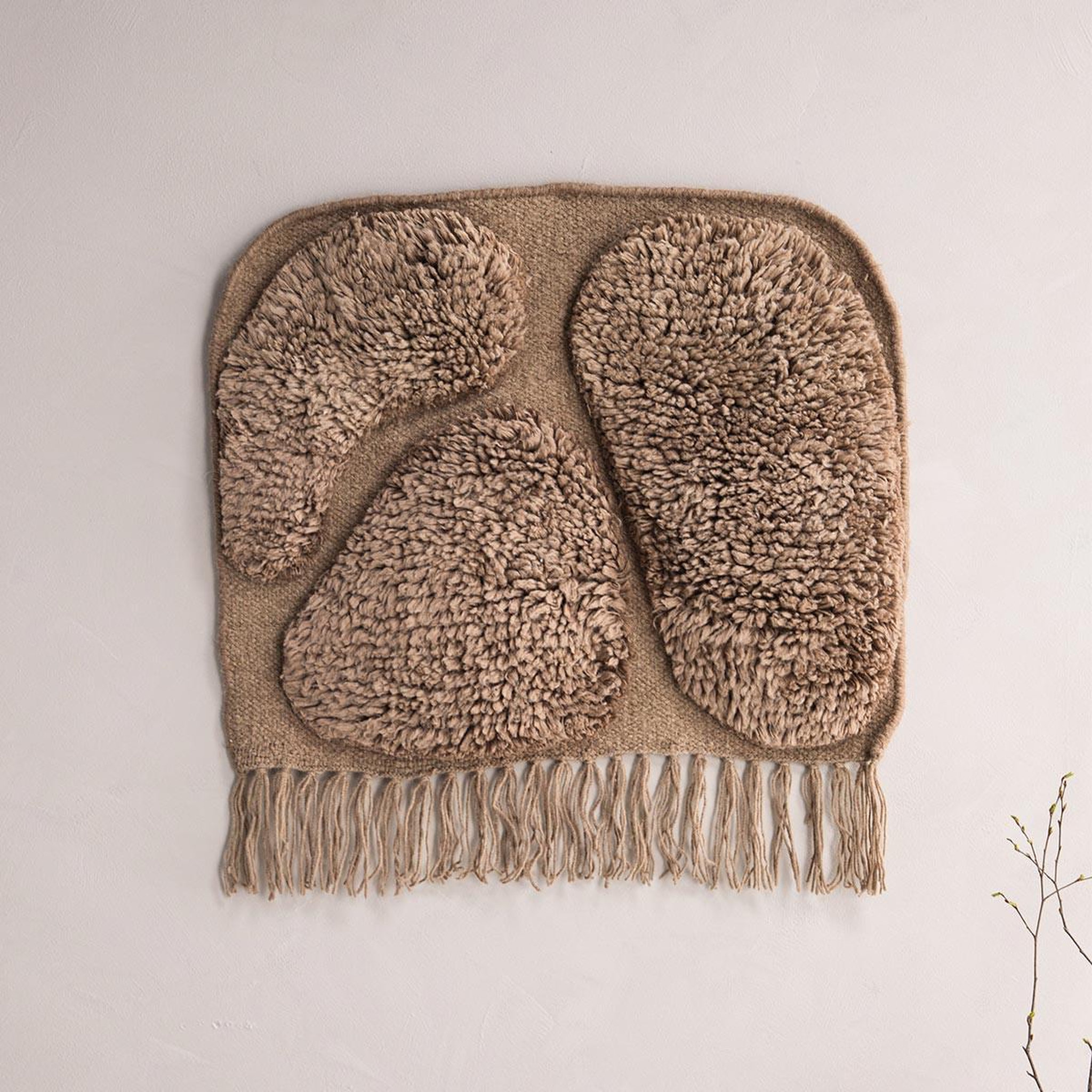 Voir la diapositive 2 : Paris Prix Déco murale en laine  jakobso  62cm marron
