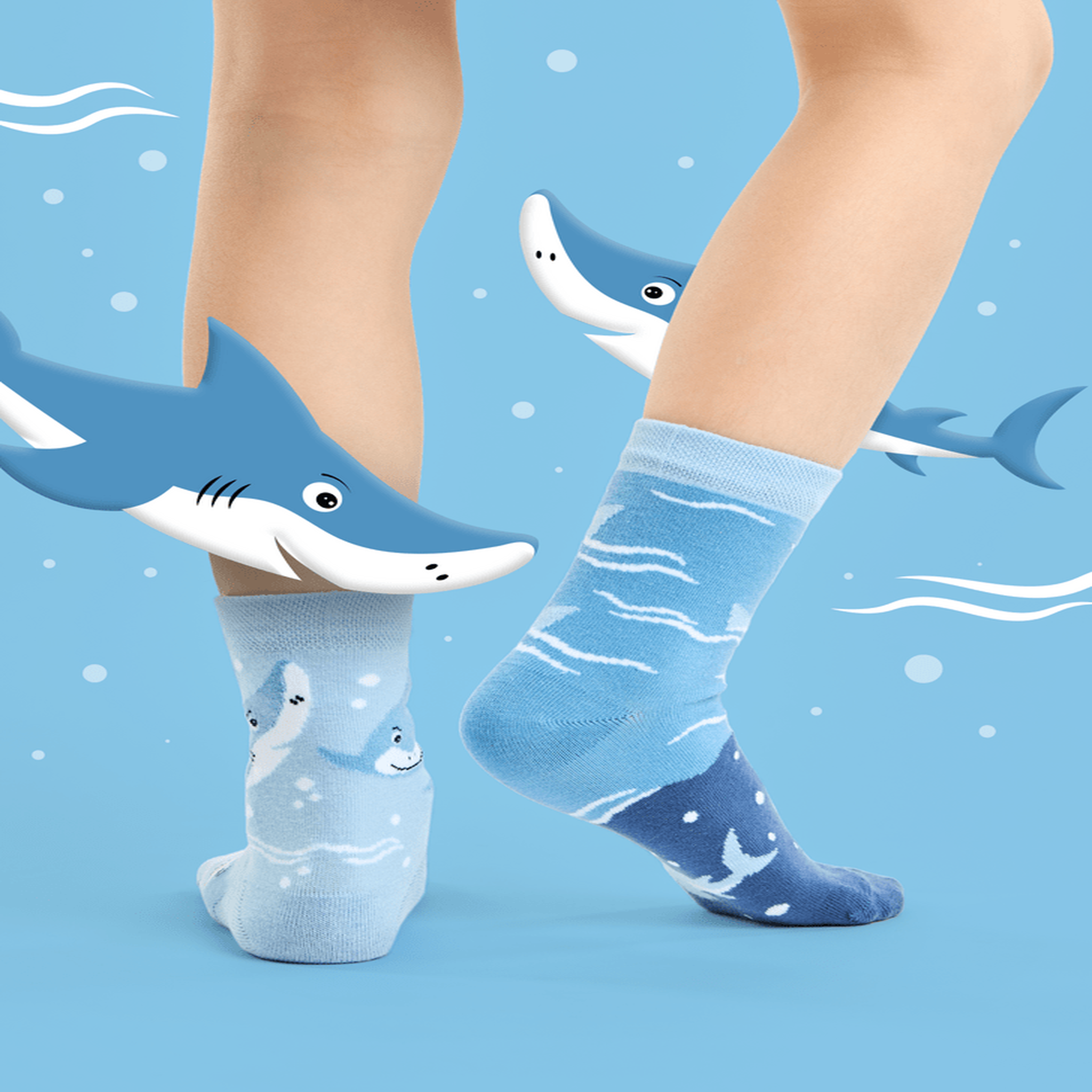Voir la diapositive 4 : DEDOLES Chaussettes enfants requin gris