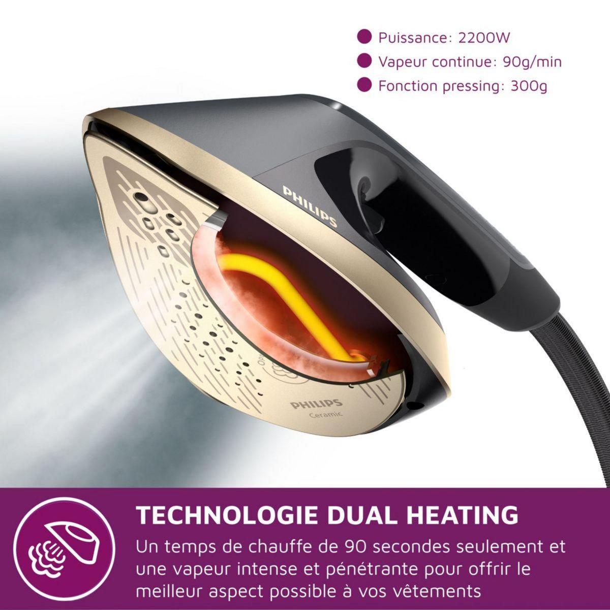 Philips Défroisseur vapeur AIS8540/80 défroisseur All-in-one