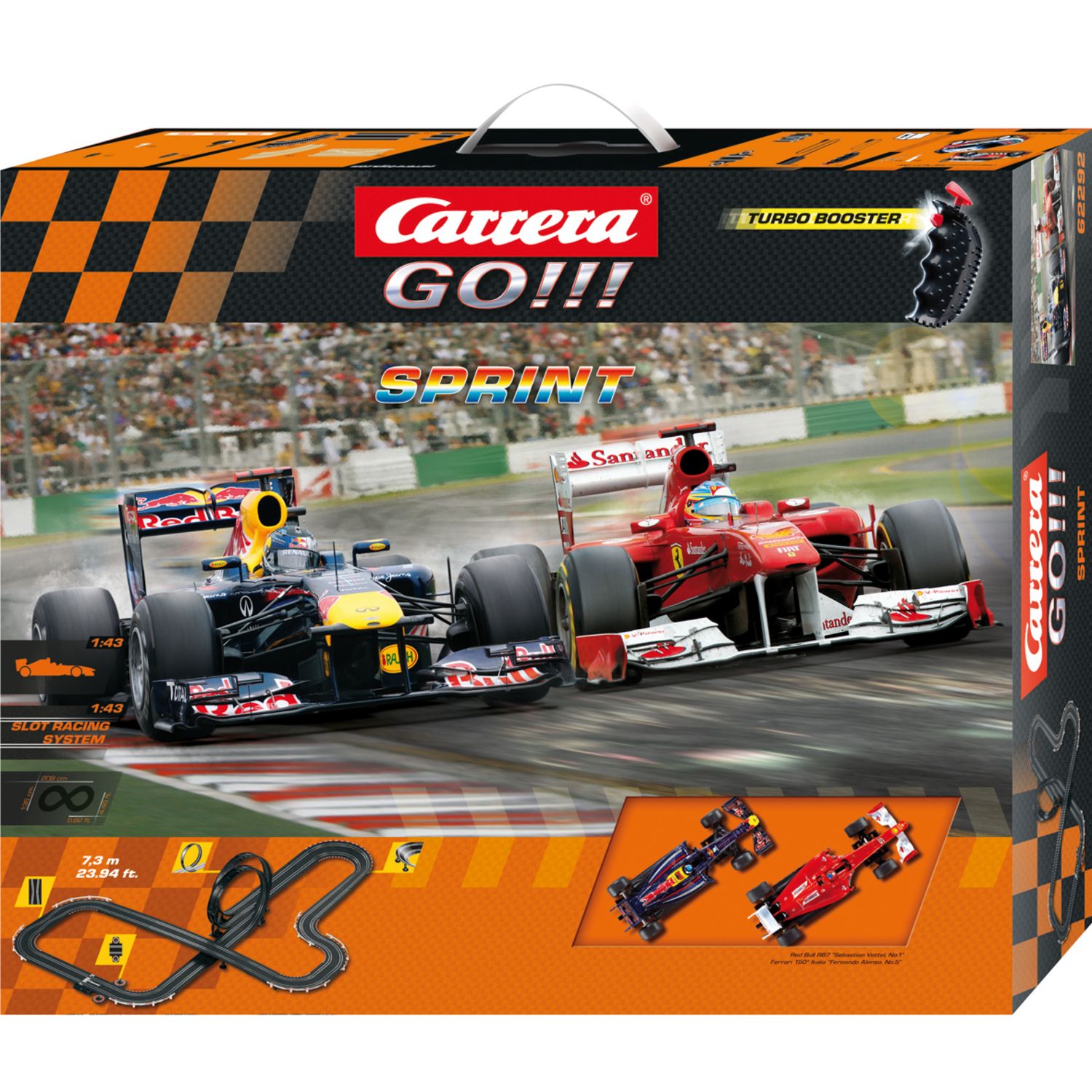 Voiture Slot Ferrari Formule 1 - Décorée Aux Couleurs De Sebastian Vettel - Pour Circuit Carrera Go - Occasion