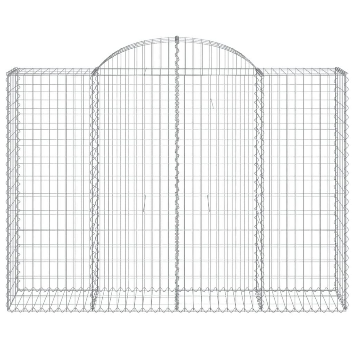 VIDAXL Paniers a gabions arques 9 pcs 200x50x140/160 cm Fer galvanise