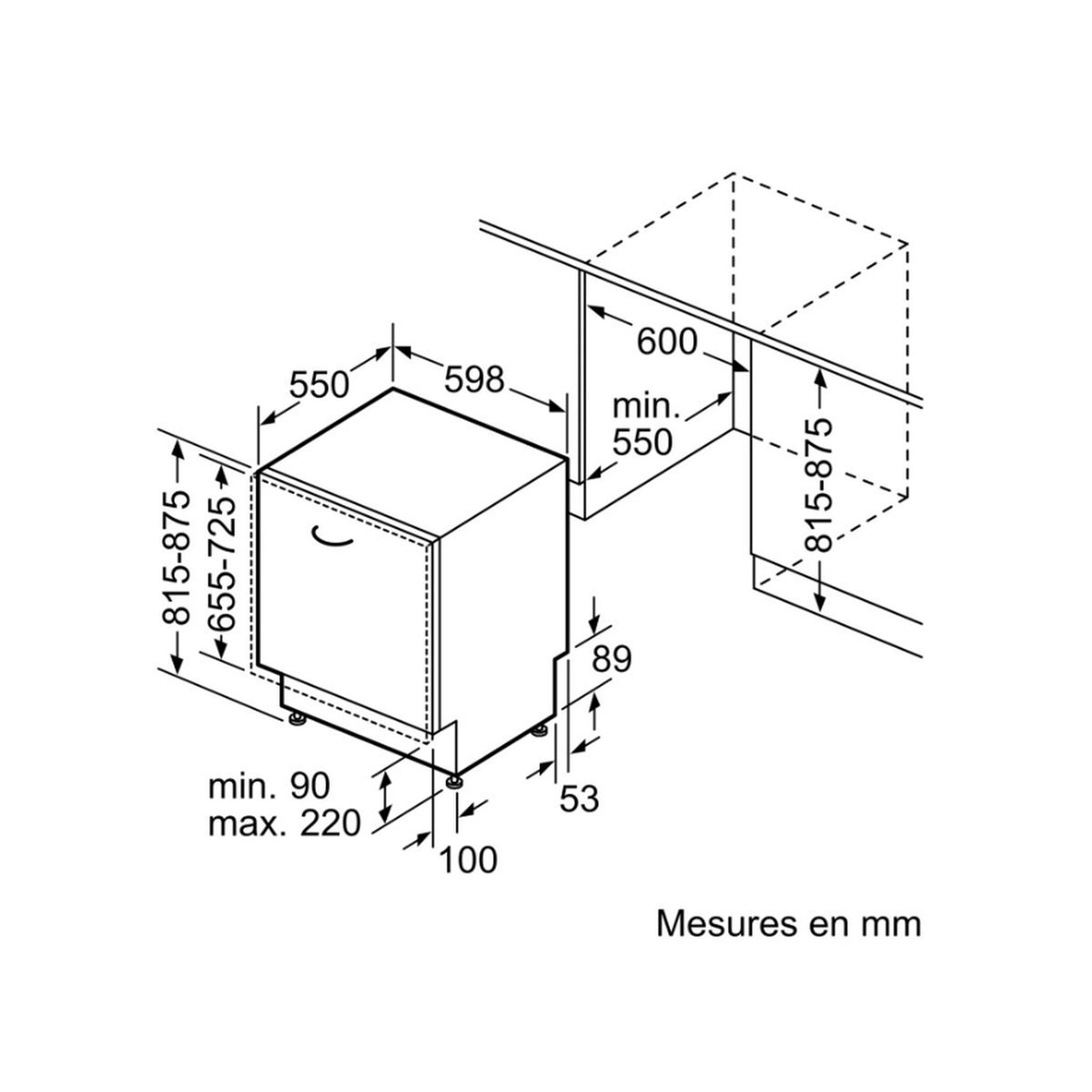 Voir la diapositive 5 : BOSCH Lave-vaisselle 60cm 14 couverts 42db tout intégrable - smv4hcx07e