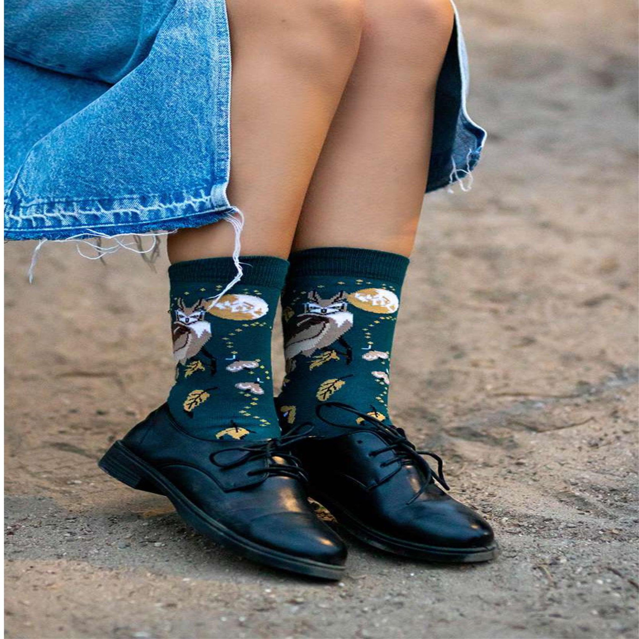 Voir la diapositive 2 : PIRIN HILL Chaussettes coton bio automne chouettes