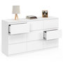 Voir la diapositive 4 : ID MARKET Commode 9 tiroirs TOMI XXL 136 cm bois blanc