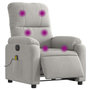 Voir la diapositive 3 : VIDAXL Fauteuil inclinable de massage electrique gris clair