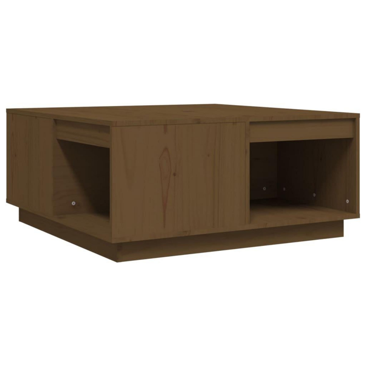 VIDAXL Table basse Marron miel 80x81x36,5 cm Bois massif de pin
