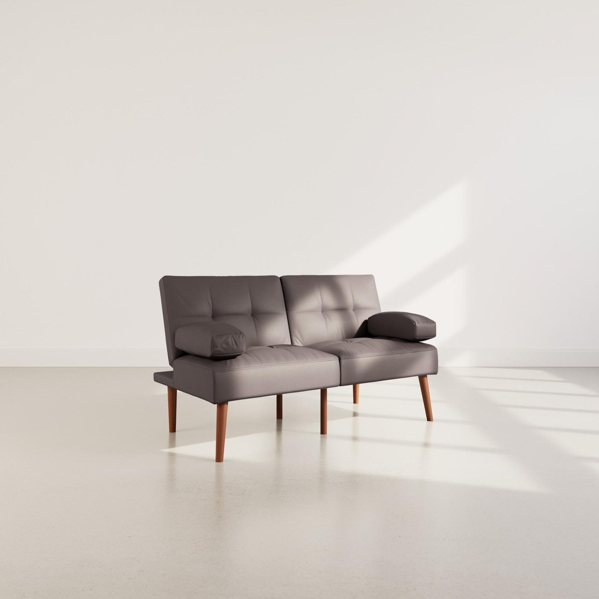 BEST MOBILIER Philae - canapé convertible clic-clac 2 places - en simili