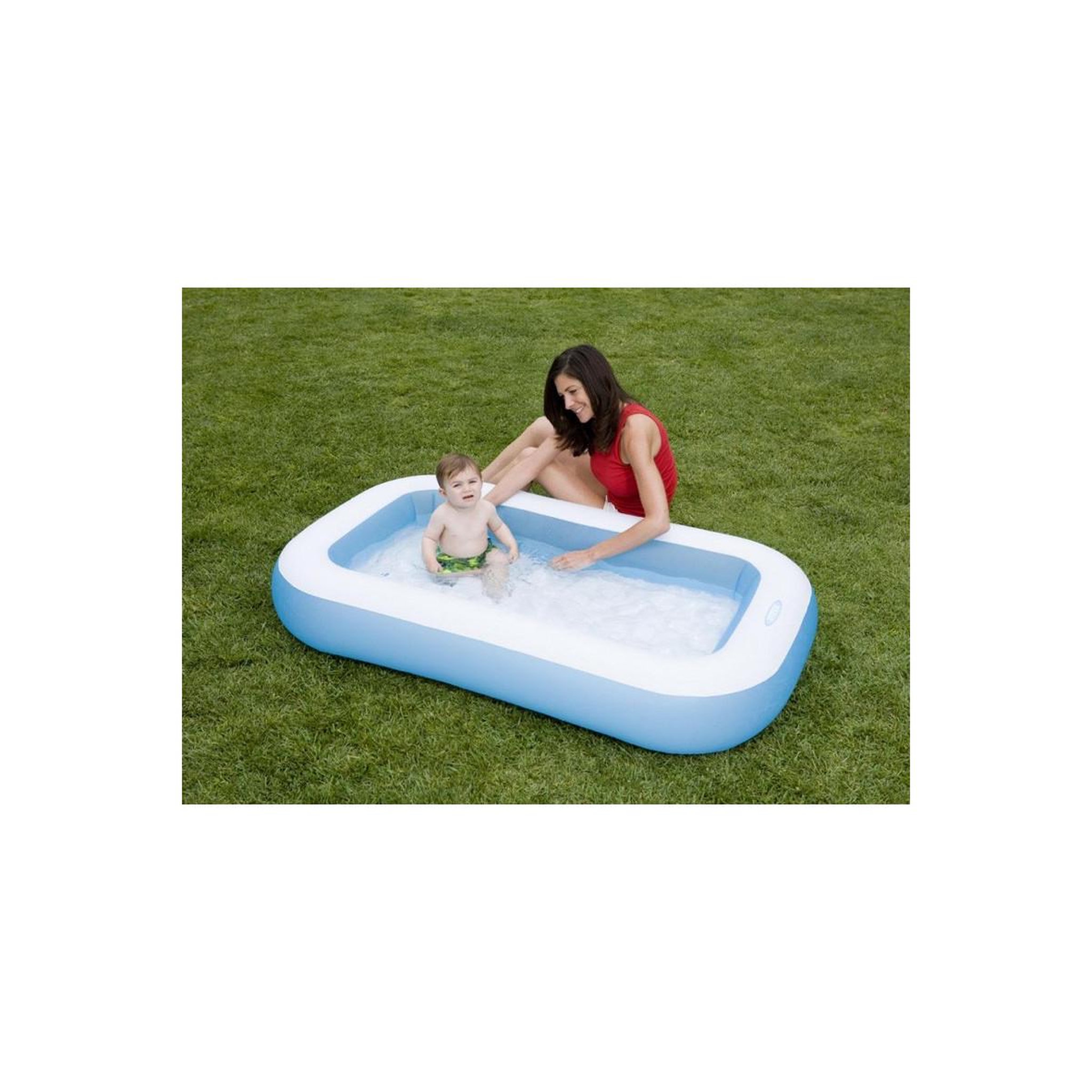 Voir la diapositive 2 : INTEX Pataugeoire gonflable  cozy  166cm bleu