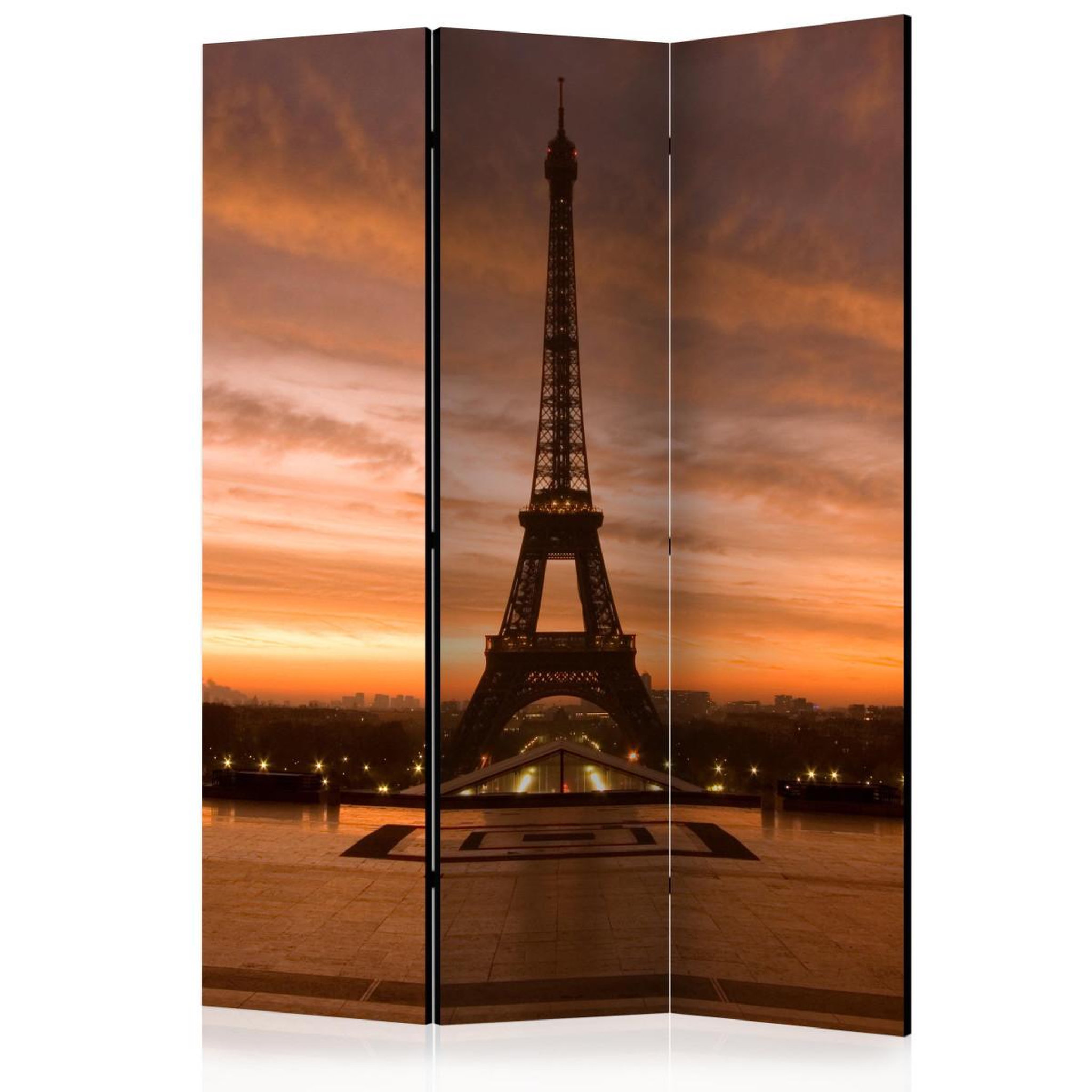 Paris Prix Paravent 3 volets  eiffel tower at dawn  135x172cm