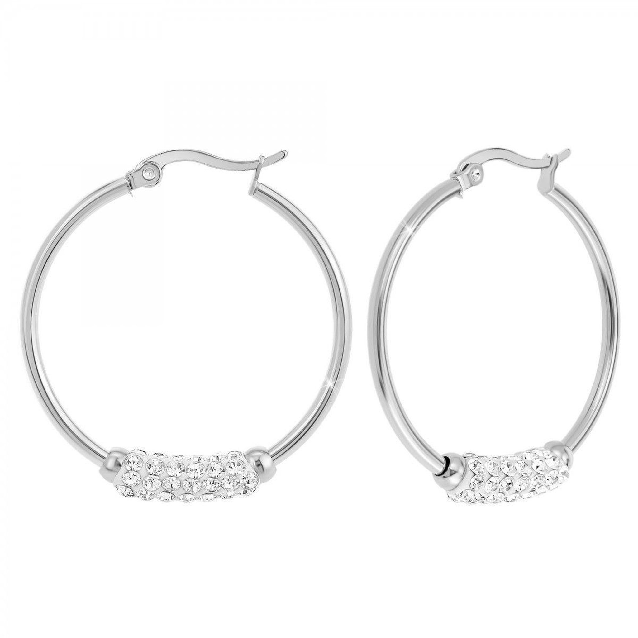 SC CRYSTAL Boucles d'oreilles SC Crystal ornées de Cristaux scintillants