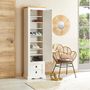 Voir la diapositive 2 : IDIMEX Armoire TEQUILA avec 1 porte et 2 tiroirs, en pin massif