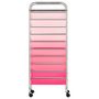 Voir la diapositive 5 : VIDAXL Chariot de rangement mobile a 10 tiroirs Ombre Rose Plastique