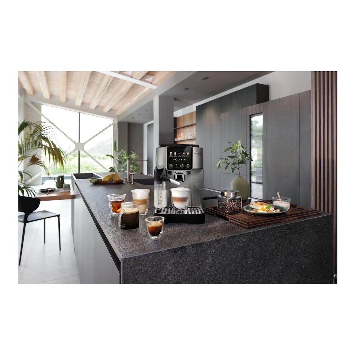 DELONGHI Expresso Broyeur Magnifica Start Color FEB2291.TB Titane