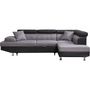 Voir la diapositive 1 : Habitat et Jardin Canapé d'angle convertible  Sophia luxe  - 265 x 190.5 x 80/91 cm - Noir / Gris - 5 places - Angle droit