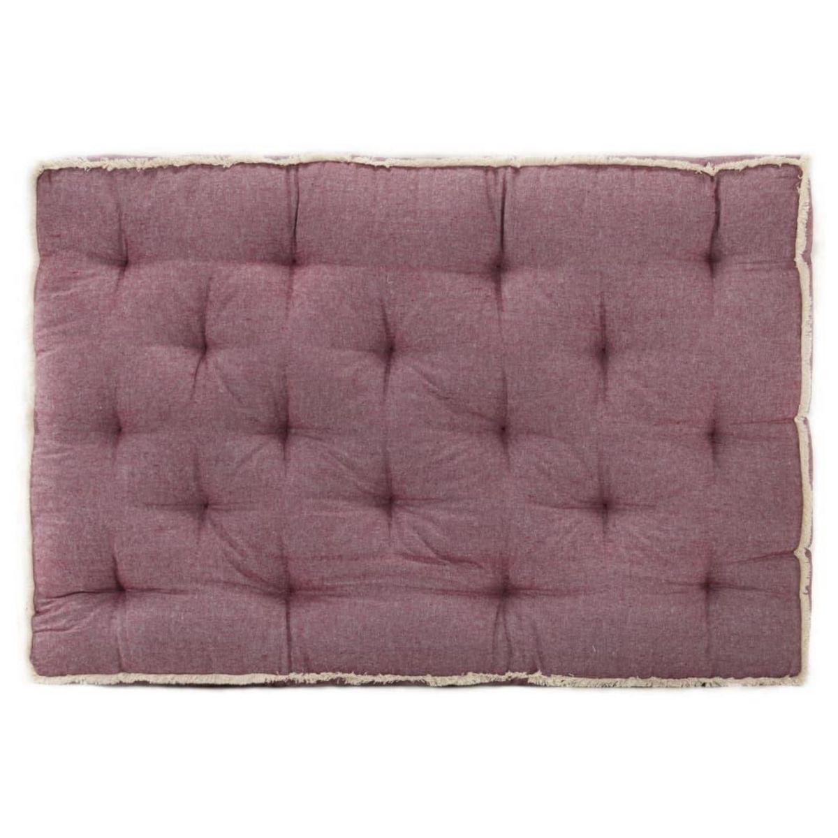 VIDAXL Coussin de canape palette Rouge bordeaux 120x80x10 cm
