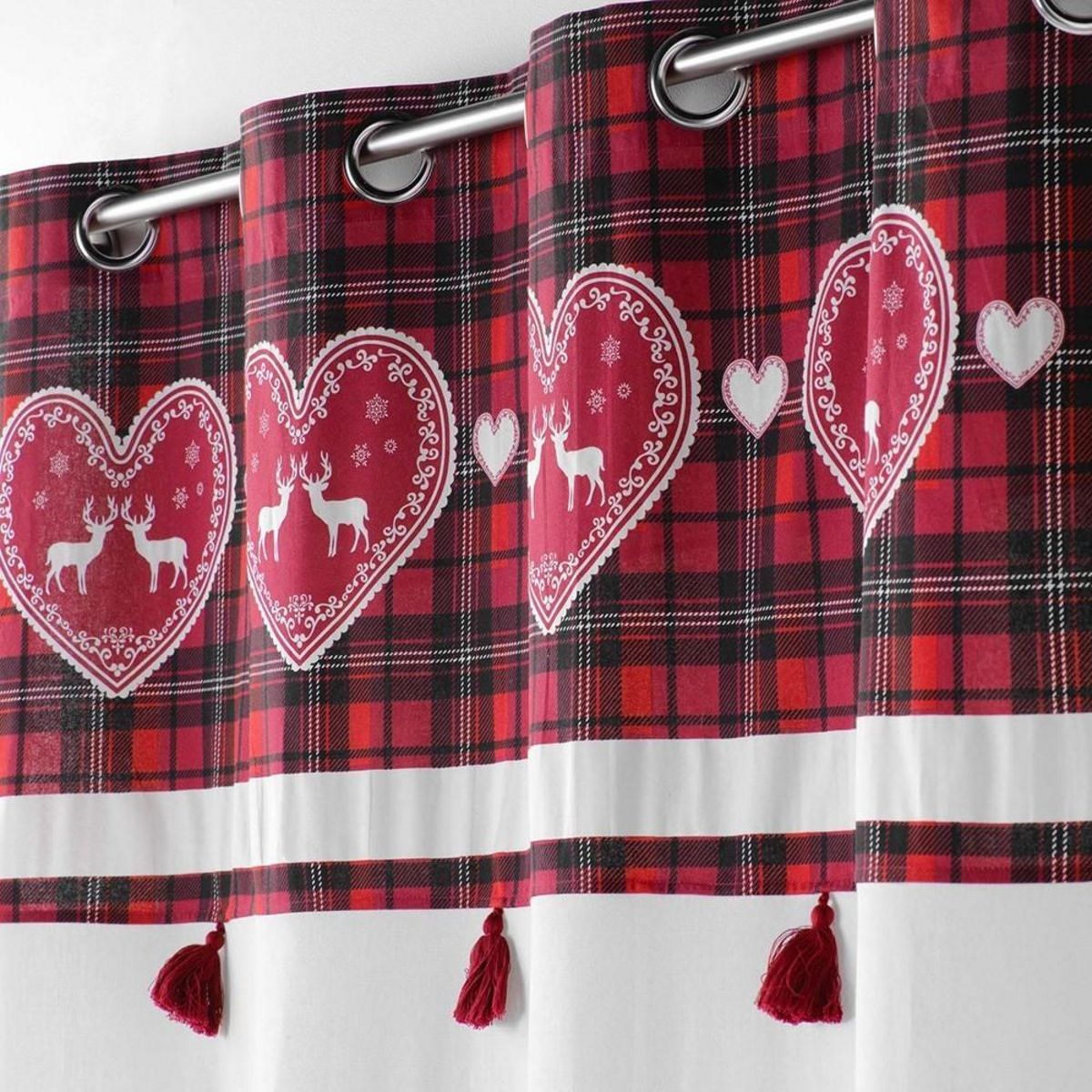 Douceur d'Intérieur Rideau à œillets 140x240 Heidi blanc coton