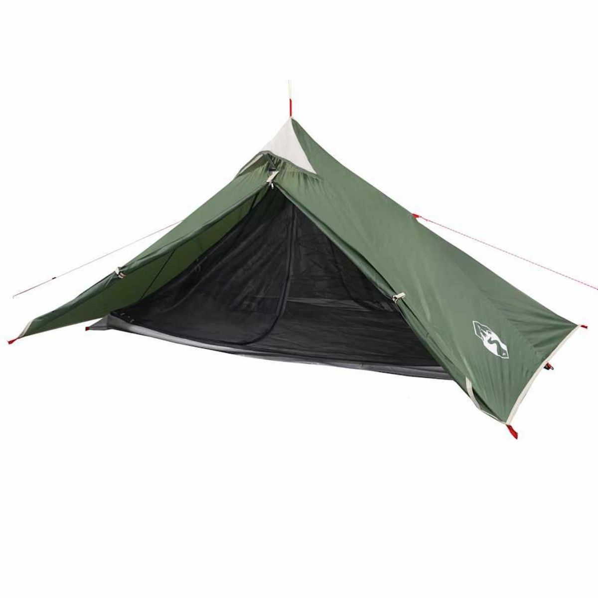 VIDAXL Tente de camping tipi 1 personne vert impermeable