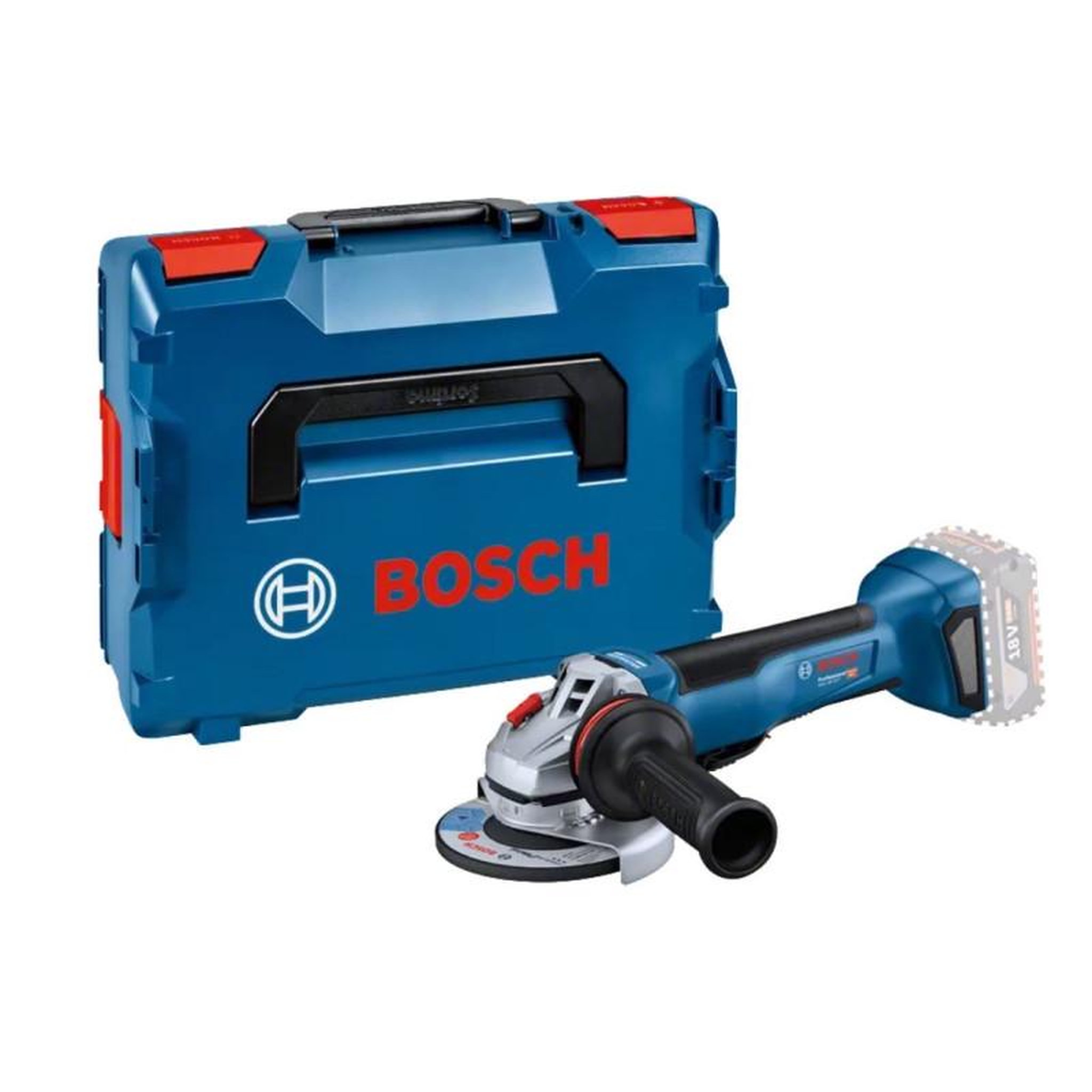 BOSCH Meuleuse 125mm 18V GWS 18V 10 P Professional (sans batterie ni chargeur) + coffret L BOXX BOSCH 06019J4102
