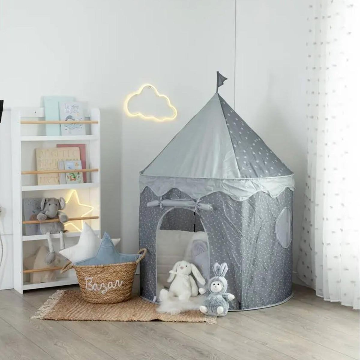 Atmosphera Kids Tente pour Enfant  Pop Up  135cm Gris