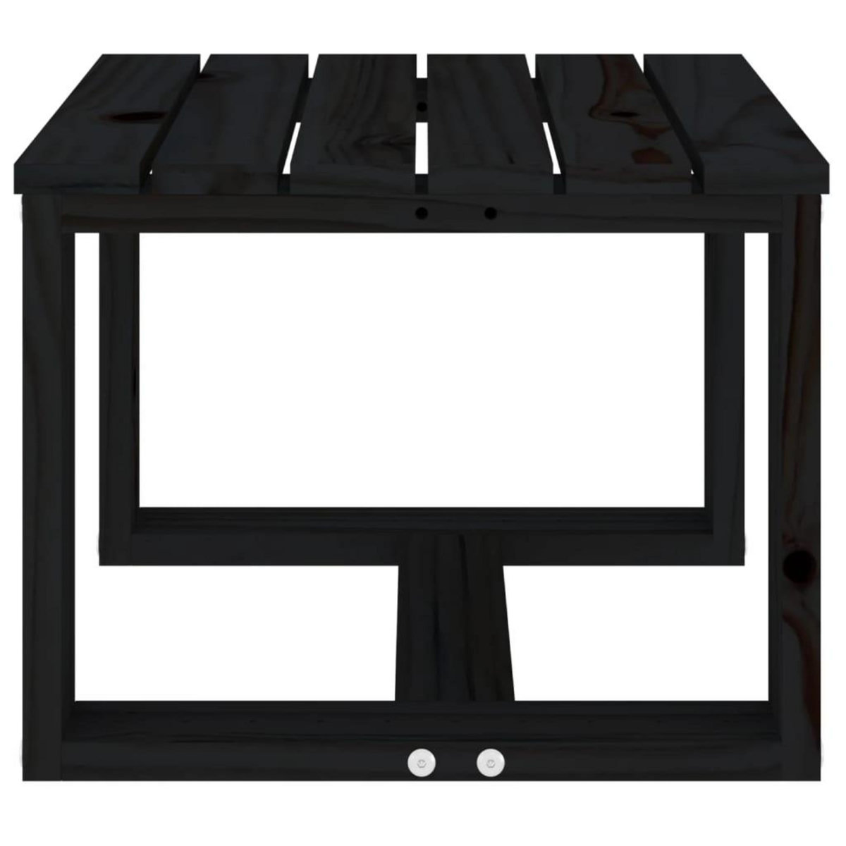 VIDAXL Table d'appoint de jardin noir 40x38x28,5 cm bois massif de pin
