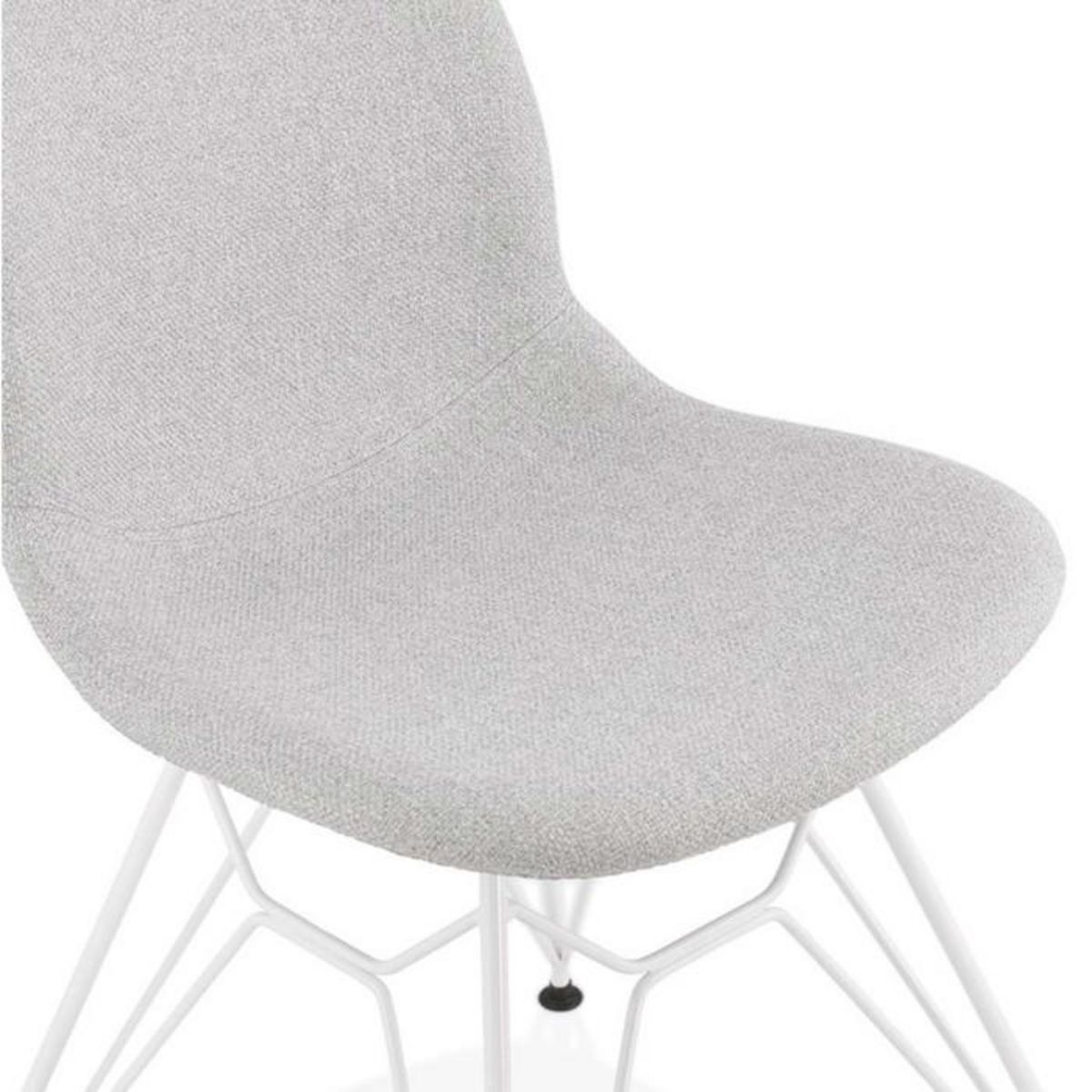 Paris Prix Chaise Design en Tissu  Quebec  83cm Gris & Blanc
