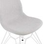 Voir la diapositive 6 : Paris Prix Chaise Design en Tissu  Quebec  83cm Gris & Blanc
