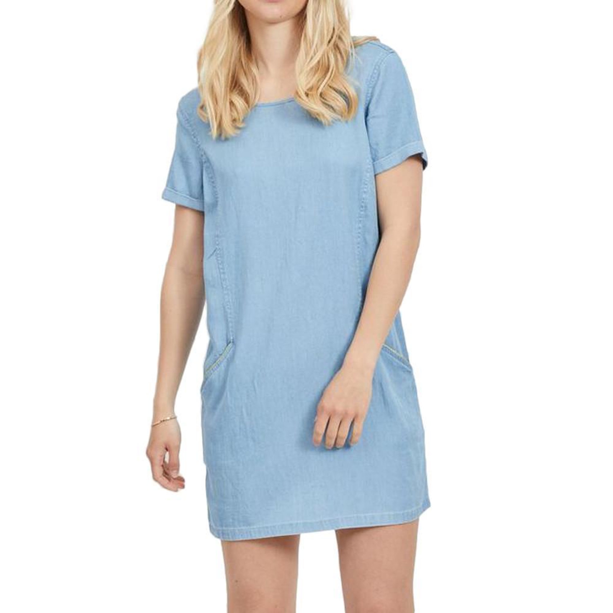 Vila Robe  jeans Femme Vila Electric. Coloris disponibles : Bleu