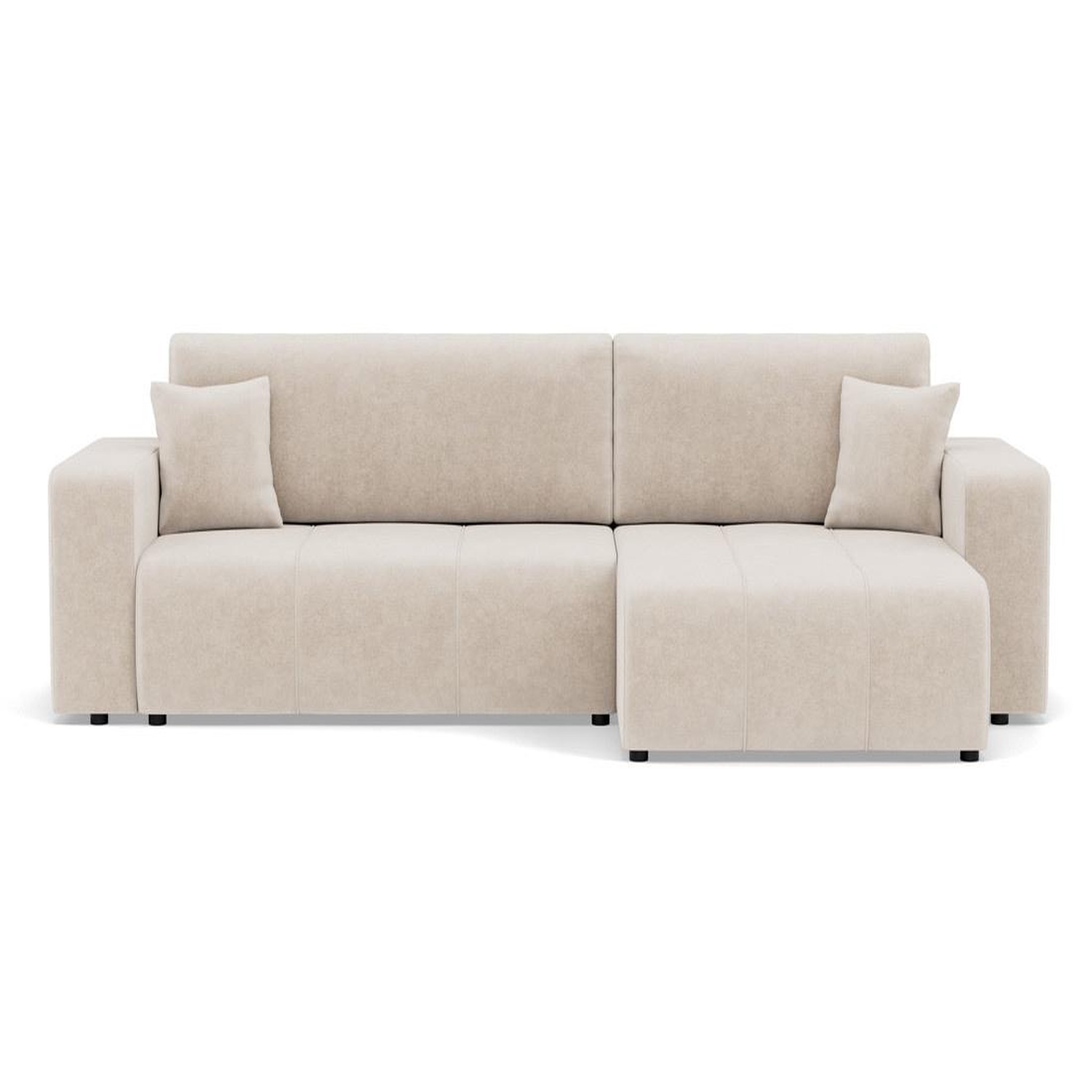 Voir la diapositive 1 : BEST MOBILIER Nicole - canapé d'angle réversible 5 places convertible avec coffre en tissu