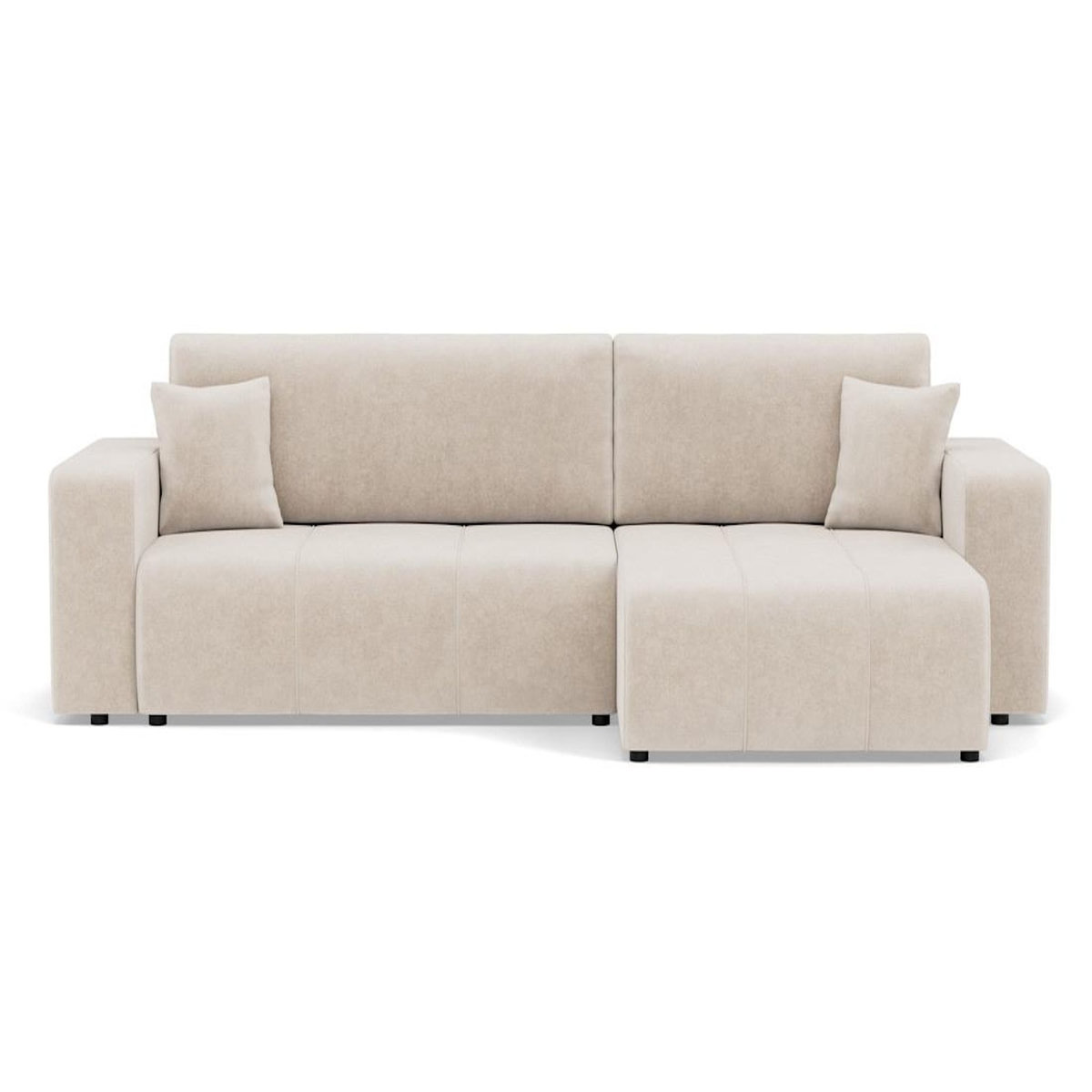 BEST MOBILIER Nicole - canapé d'angle réversible 5 places convertible avec coffre en tissu