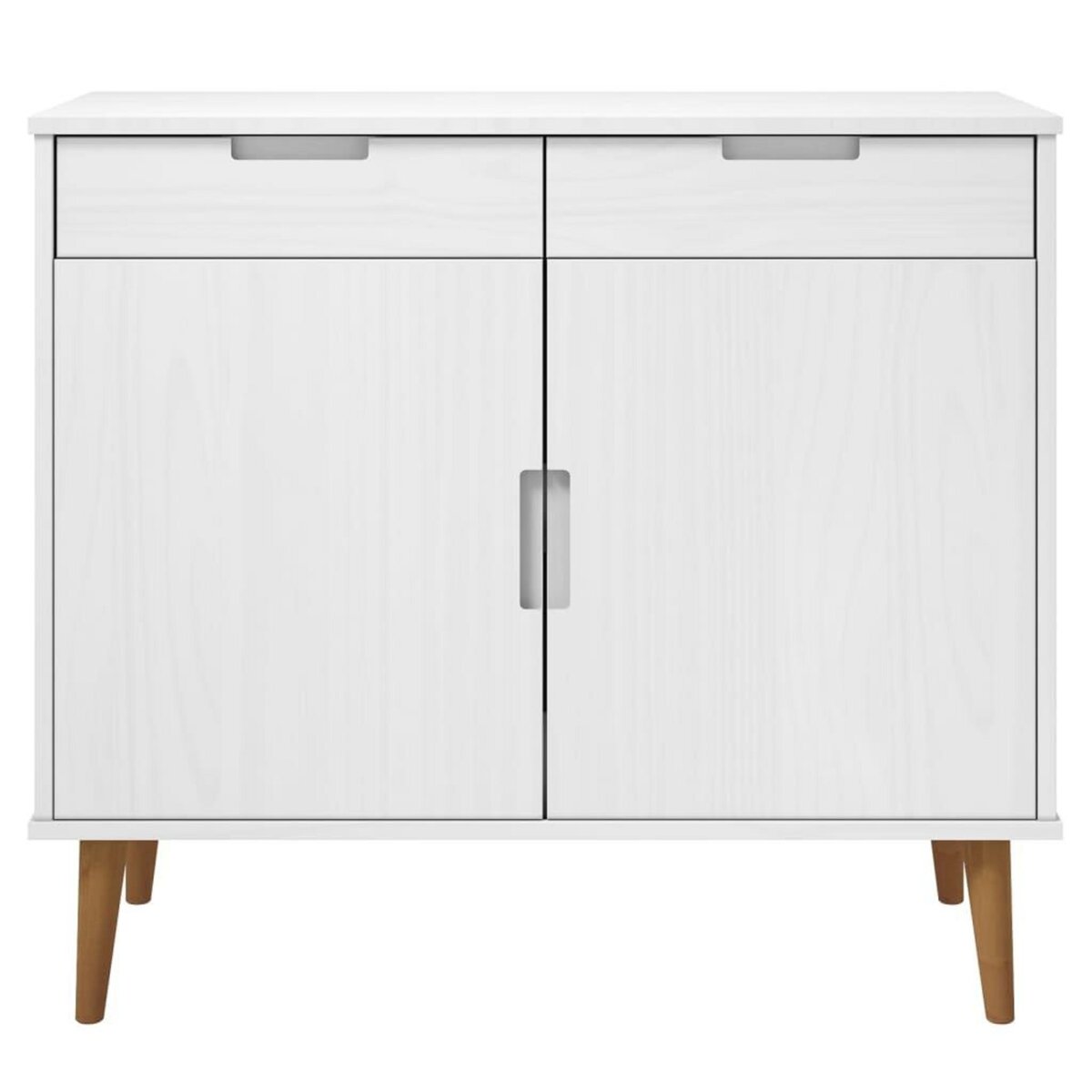 VIDAXL Buffet MOLDE Blanc 90x40x80 cm Bois massif de pin