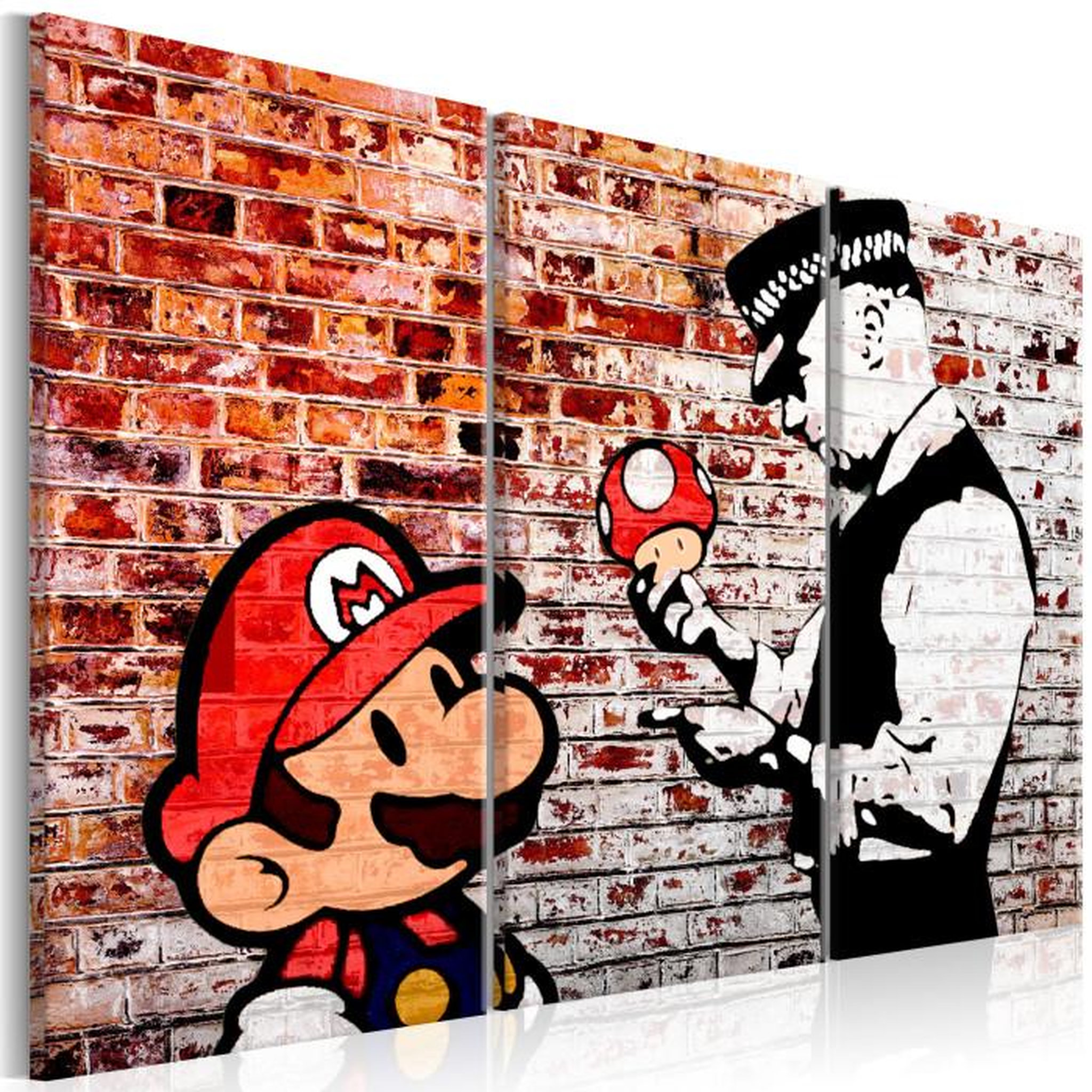 Paris Prix Tableau Imprimé  Mural on Brick. Coloris disponibles : Multicolore