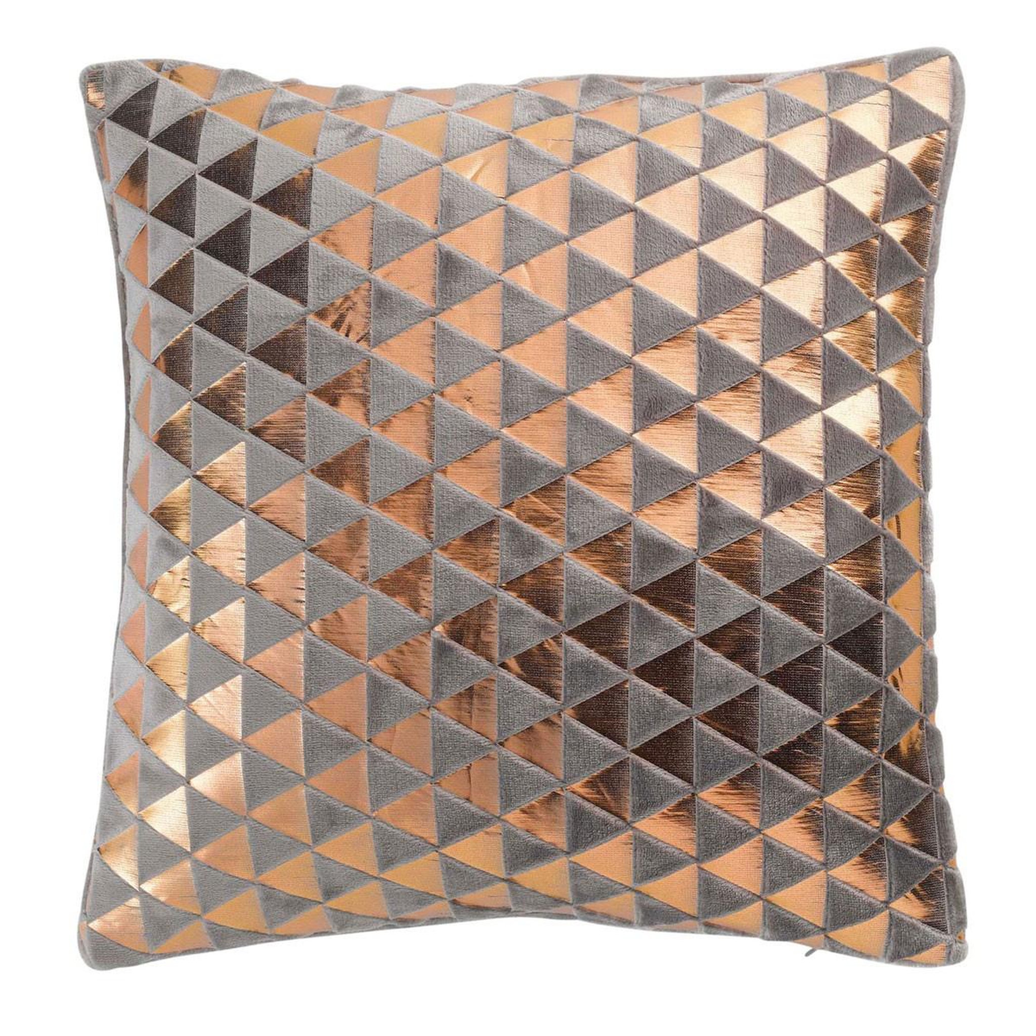 Douceur d'Intérieur Housse de coussin  sandro  40x40cm anthracite & cuivre