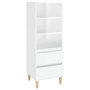 Voir la diapositive 2 : VIDAXL Buffet haut Blanc brillant 40x36x110 cm Bois d'ingenierie