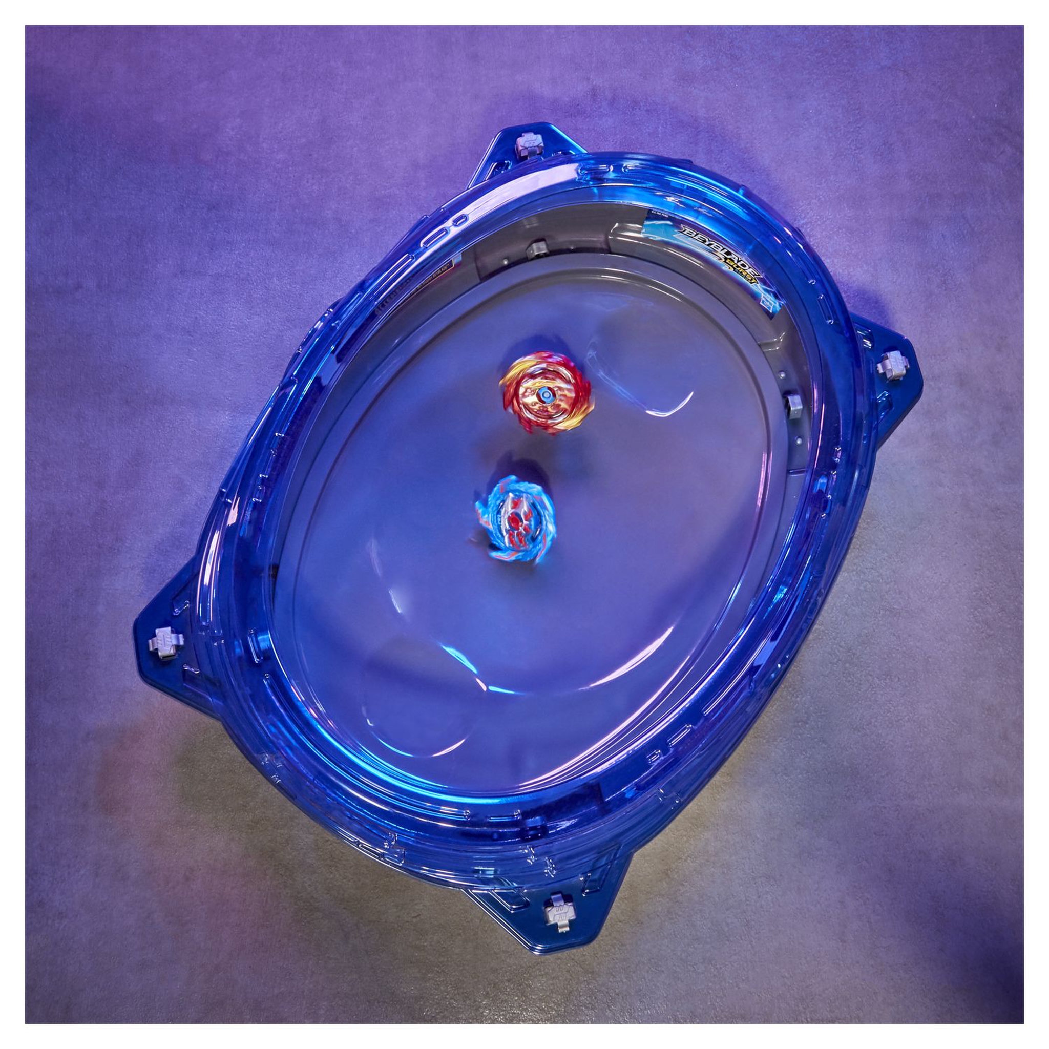 Voir la diapositive 4 : HASBRO Beyblade Burst surge SpeedStorm - Set de combat/Arène K.O. électrique
