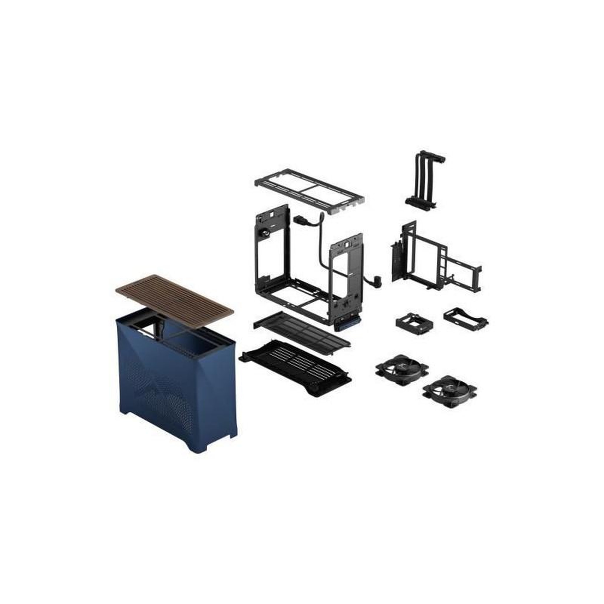 Voir la diapositive 5 : Fractal Design Boîtier PC - FRACTAL DESIGN - Era 2 Midnight Blue - m-ITX, 2 ventilateurs 120mm, USB3.1 Type C, Carte riser PCIe 4.0