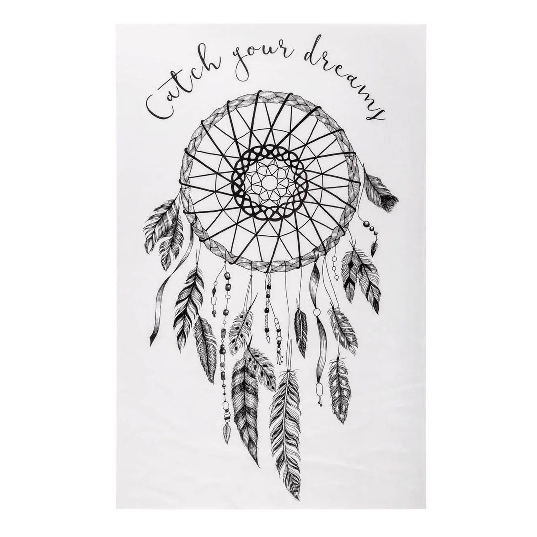 Stick'n Look Sticker déco  attrape-rêves  32x50cm noir & blanc