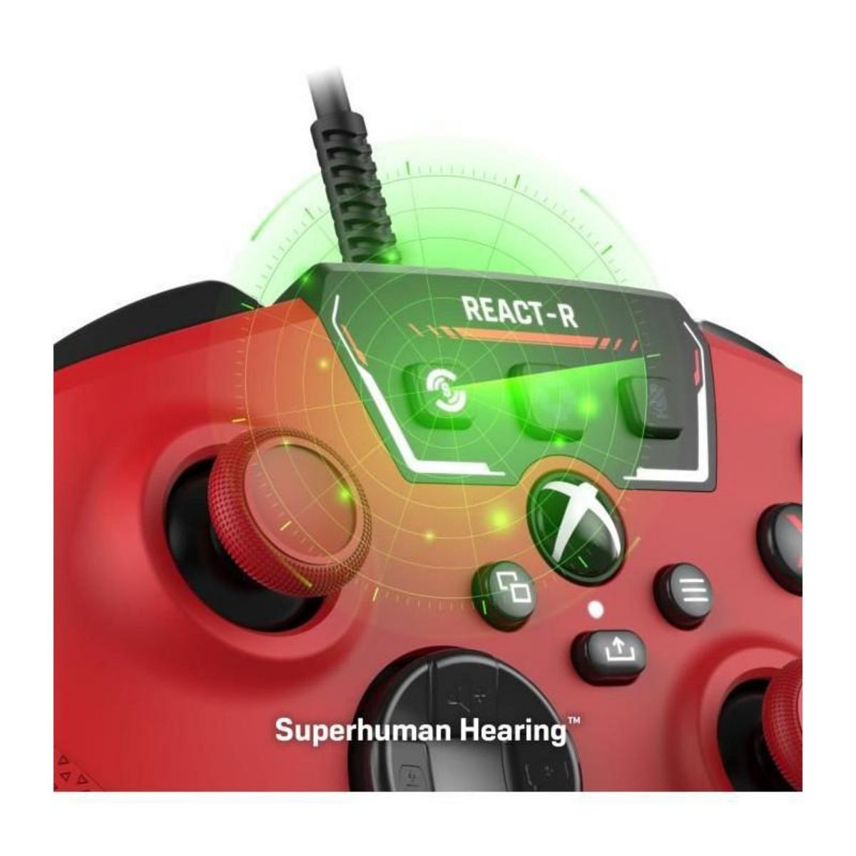 Turtle Beach Manette de jeu filaire - TURTLE BEACH - REACT-R - Rouge - Xbox & Windows