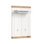 Voir la diapositive 1 : BEST MOBILIER Coventry - porte-manteau - blanc et bois - 80x114 cm