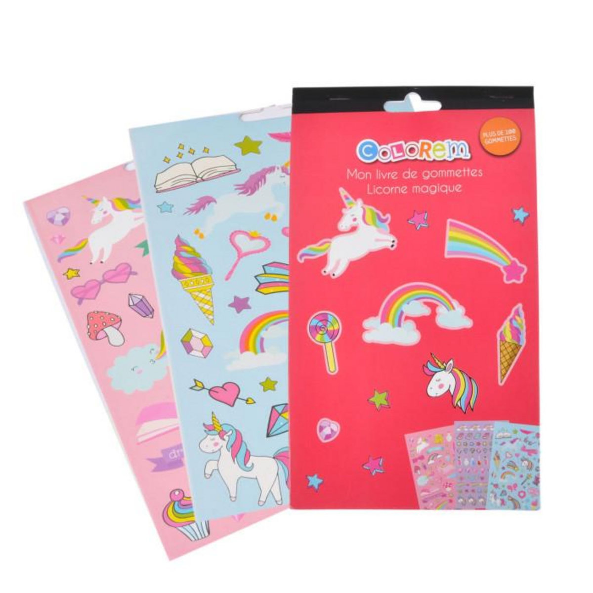 Paris Prix Livre de Gommettes  Licorne & Sirène  24cm Blanc