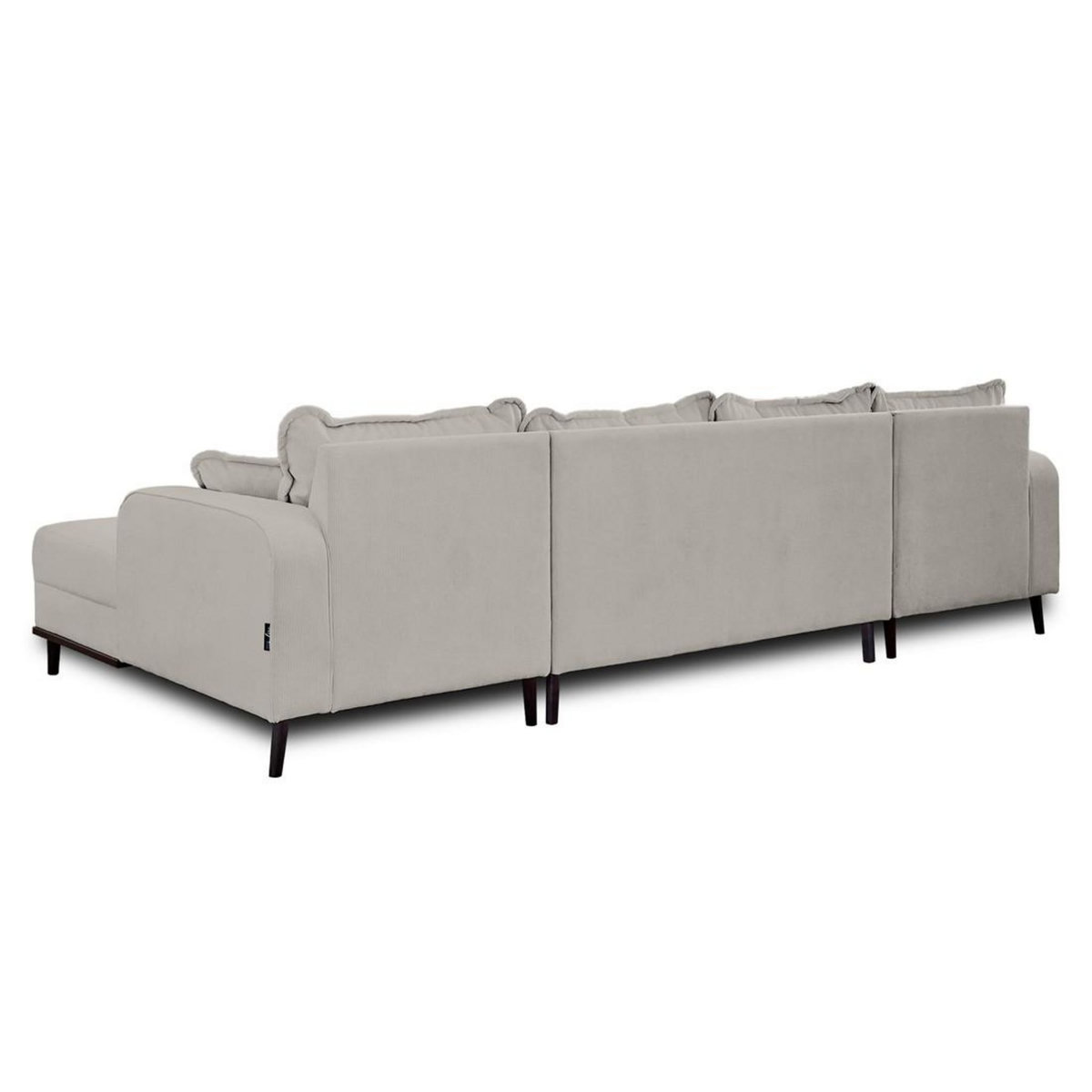 LISA DESIGN Albane - canapé panoramique en u - 7 places - en velours côtelé