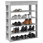 VIDAXL Etagere a chaussures sonoma gris 80x30x98 cm bois d'ingenierie