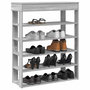 Voir la diapositive 1 : VIDAXL Etagere a chaussures sonoma gris 80x30x98 cm bois d'ingenierie