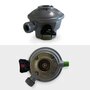 SWEEEK Kit Tuyau flexible de gaz 1.5 m à embouts mécaniques + Détendeur Quick-on Ø20mm Propane 37mbar 1.5kg/h. raccord rapide – Normes NF