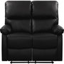 Voir la diapositive 3 : Habitat et Jardin Canapé relax  Lincoln  - 147 x 89 x 103 cm - 2 places - Noir
