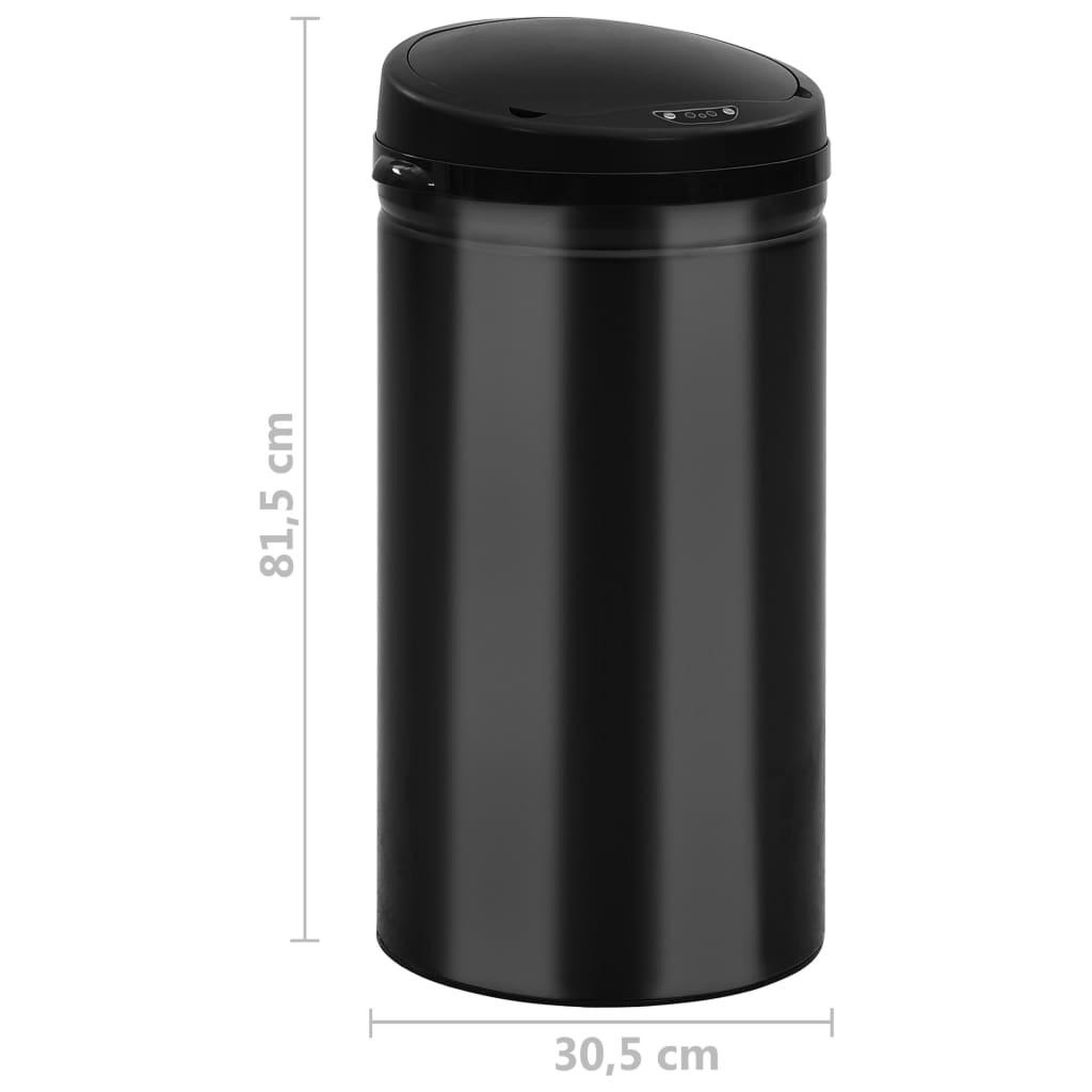 Voir la diapositive 6 : VIDAXL Poubelle a capteur automatique 50 L Acier au carbone Noir