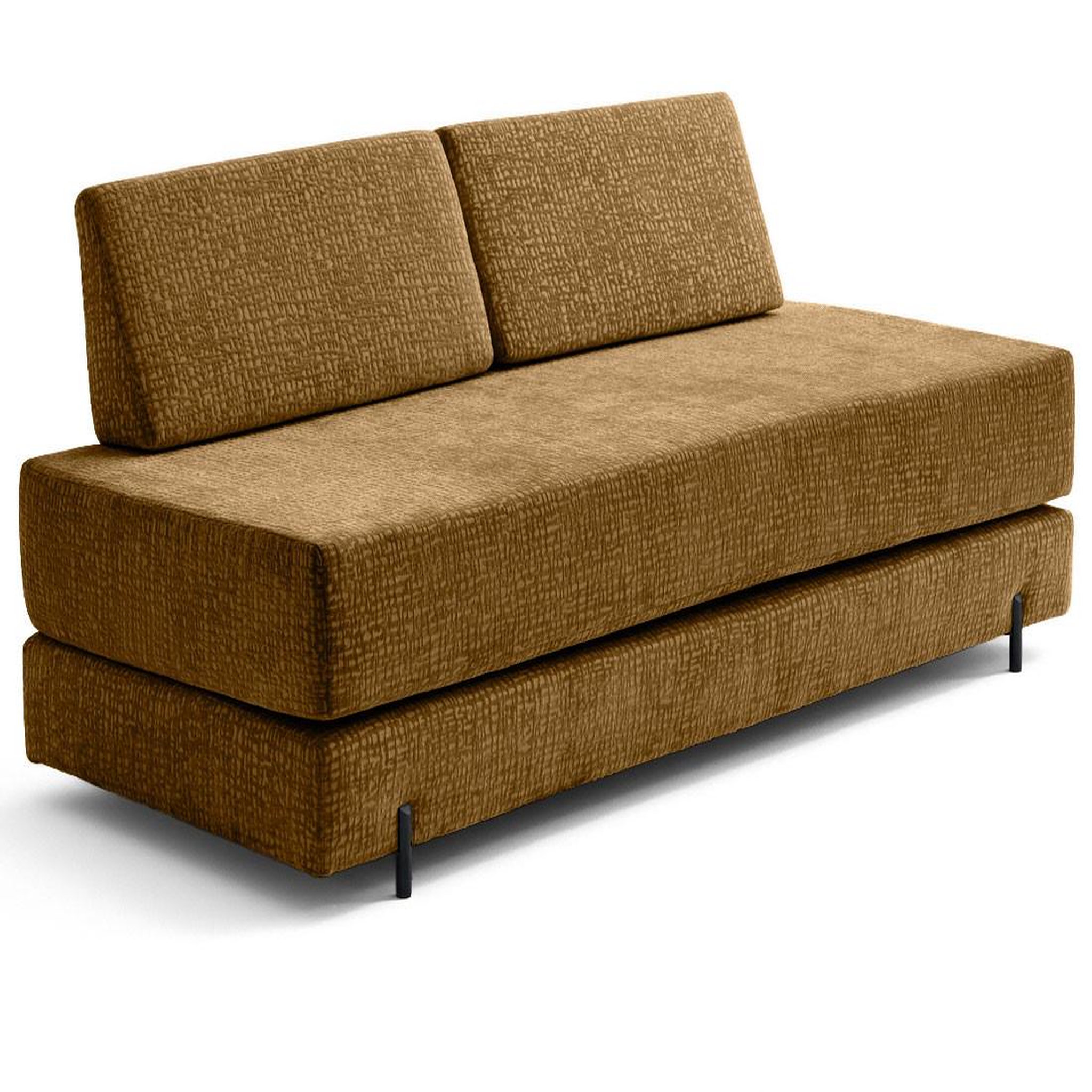 Voir la diapositive 5 : BEST MOBILIER Brescia - banquette 3 places convertible en tissu velours relief
