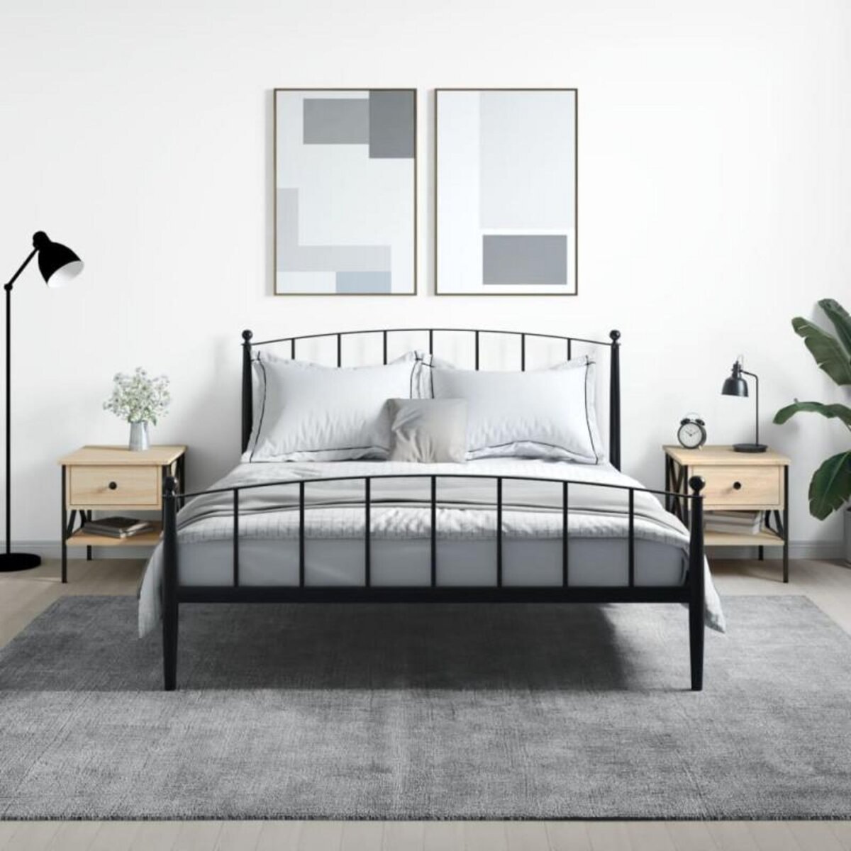 VIDAXL Tables de chevet 2 pcs chêne sonoma 40x42x45 cm bois ingénierie