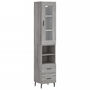 Voir la diapositive 2 : VIDAXL Buffet haut Sonoma gris 34,5x34x180 cm Bois d'ingenierie