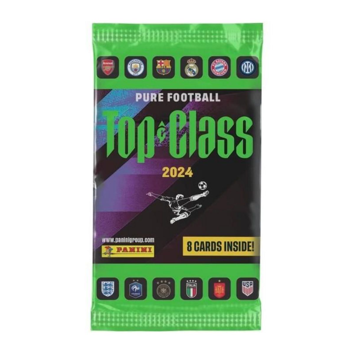 Panini Box de Stickers - PANINI - TOP CLASS FIFA 2024 TC - 7 pochettes de 6 cartes + 5 hologiants + 1 poster