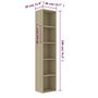Voir la diapositive 6 : VIDAXL Bibliotheque Chene sonoma 40x30x189 cm Bois d'ingenierie
